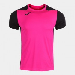 CAMISETA M/C RECORD II ROSA FLÚOR NEGRO