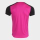 CAMISETA M/C RECORD II ROSA FLÚOR NEGRO